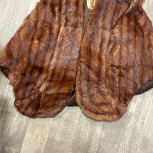 Luxurious Brown Faux Fur Shawl